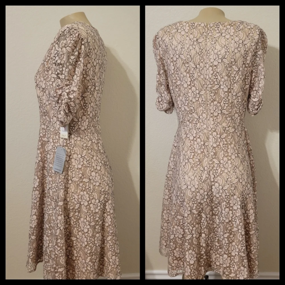 🆕️Eliza J blush lacey floral midi dress - Picture 3 of 8